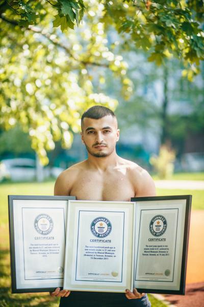 Манвел Мамоян установил новый рекорд Гиннеса в Москве
