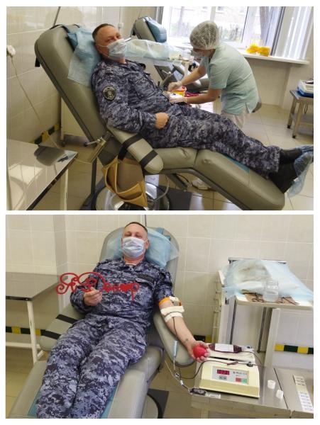 Ступинские Росгвардейцы приняли участие во Всемирном недели донорства крови.